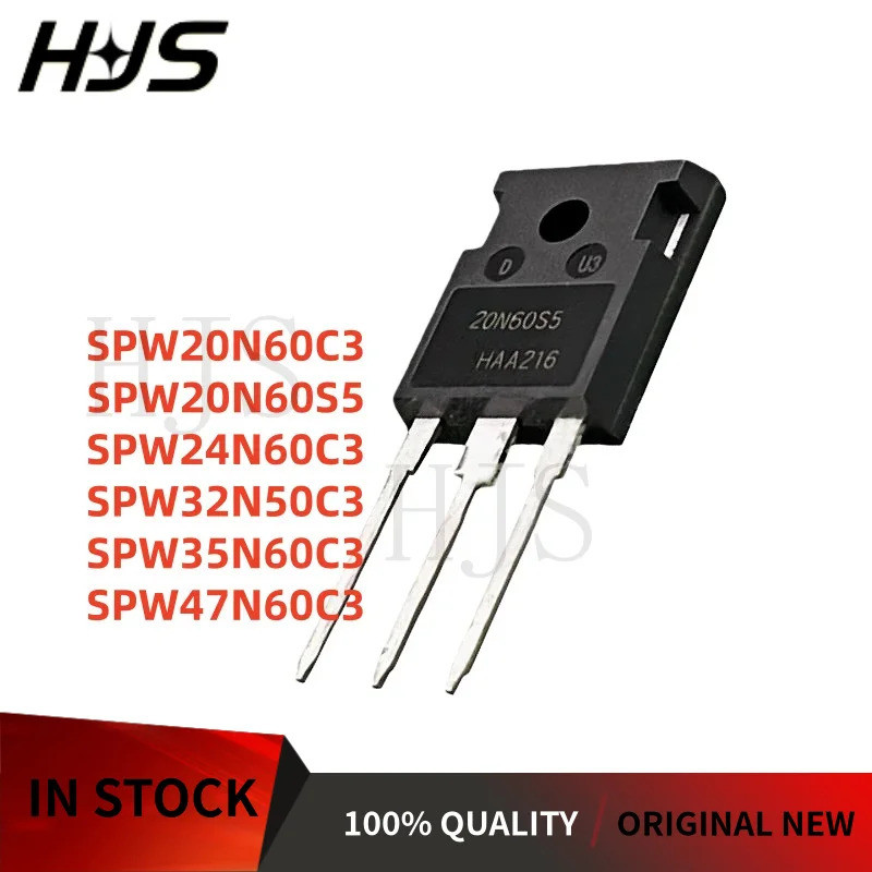 5pcs SPW20N60C3 SPW24N60C3 SPW47N60C3 SPW20N60S5 SPW32N50C3 SPW35N60C3 20N60C3 20N60C3 ทรานซิสเตอร์ 