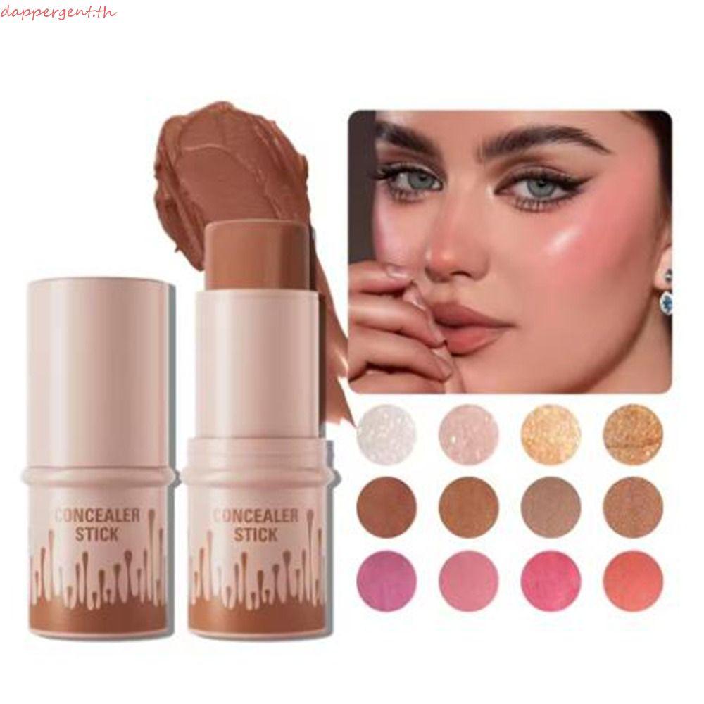 DAPPERGENT 3 ชิ้น V-face Shaping Contour ปากกา, สามมิติ Brightening Contour Stick ชุด,หลายสีธรรมชาติ