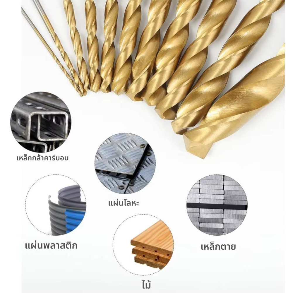 ชุดดอกสว่าน 99 ชิ้น ชุดดอกสว่านขนาดเล็ก ไฮสปีด HSS เคลือบไทเทเนี่ยม ขนาด 1.5-10 MM เจาะเหล็ก เจาะไม้ ใช้กับ สว่านไร้สาย - รูปที่ 3