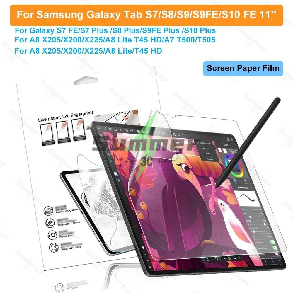 ฟิล์มกันรอยหน้าจอกระดาษ สำหรับ Samsung Tab A9 A11 A9 Plus A11 Plus S10 FE S9 S9 FE S7 ป้องกันอาการวิงเวียนศีรษะ/สัมผัสไว