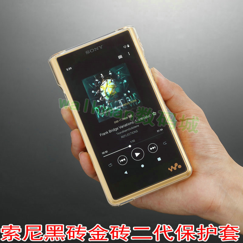 เหมาะสําหรับ Sony WM1AM2 WM1ZM2 กรณีสีดําอิฐทองอิฐรุ่นที่สองโปร่งใสป้องกันกรณี WM1AM2 กรณี