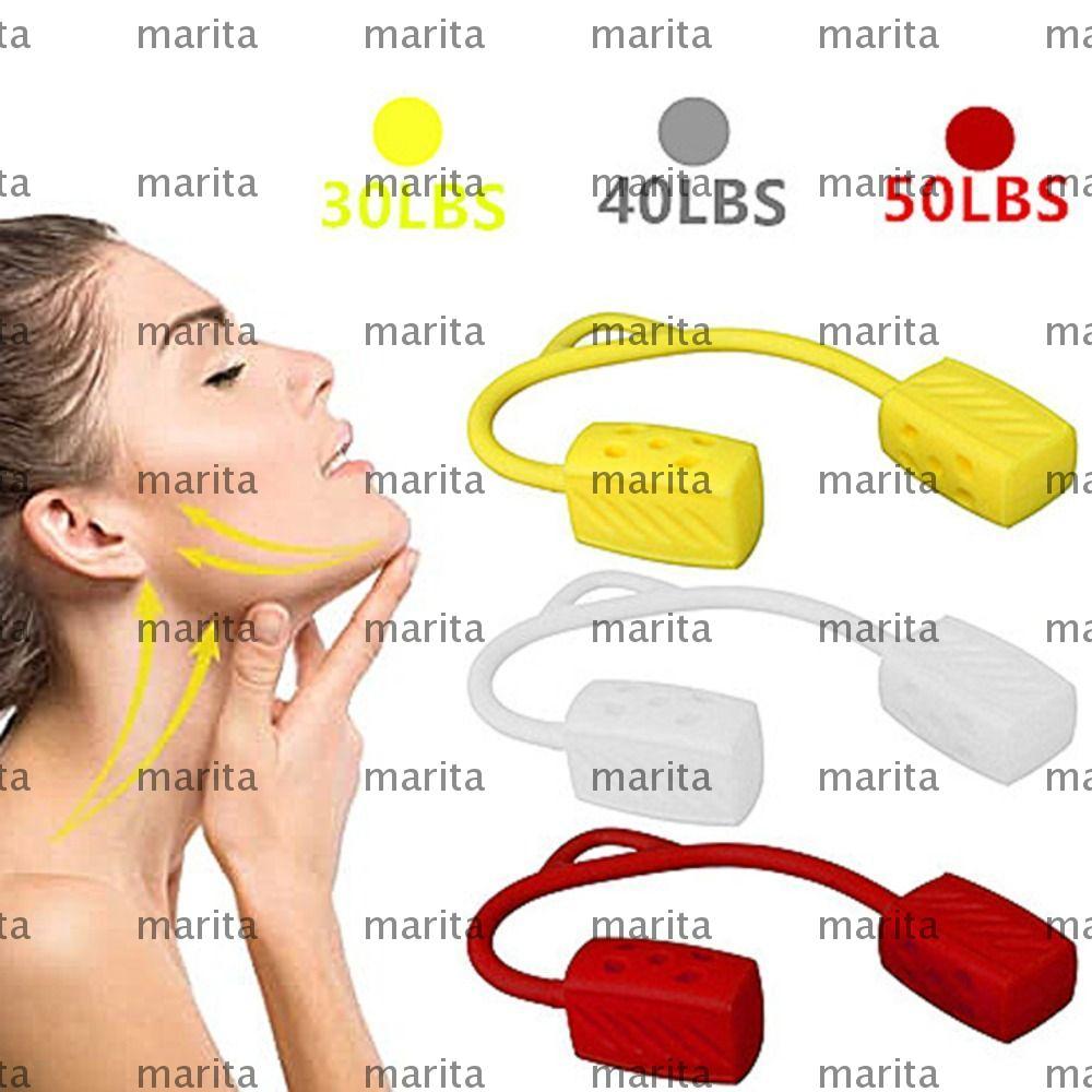 MARITA Jaw Exerciser, 30/40/50lbs ซิลิกาเจลเกรดอาหารคอ Toning, Double Chin Reducer Beauty อัพเกรดกล้