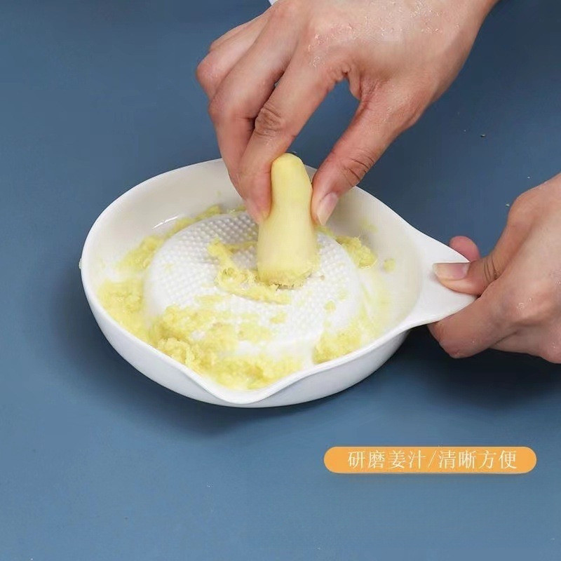 Hot Sale#Ceramic Ginger Grinder Manual Garlic Masher Garlic Paste Grinder Ginger Paste Ginger Juice 