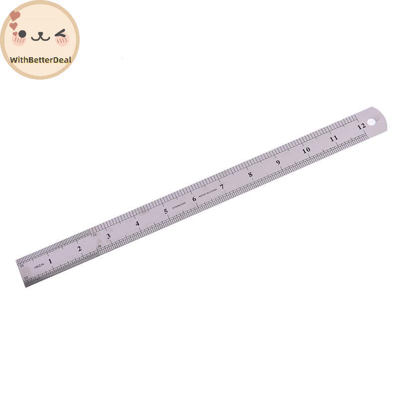 BETTER METAL RULER สแตนเลสขอบตรงวาดตัดกันลื่นกลับ TH