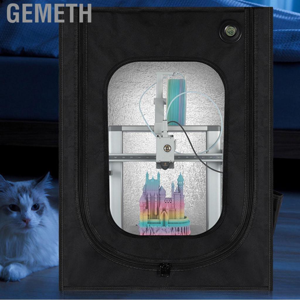 Gemeth Gemei-TH ทนไฟ Enclosure Fit สำหรับ Bambu Lab P1 X1 A1 3D เครื่องพิมพ์คงที่อุณหภูมิฝุ่นพร้อมพั