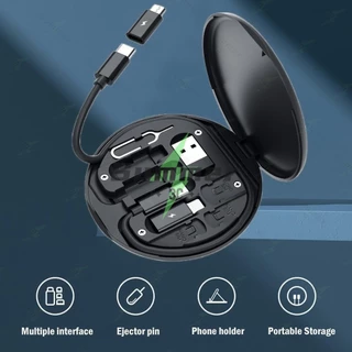 Summer อะแดปเตอร์ USB, สายชาร์จ Micro USB พร้อมอะแดปเตอร์ USB C IP, อะแดปเตอร์ IP เป็น USB C, กล่องเก็บสายชาร์จหลายเส้น