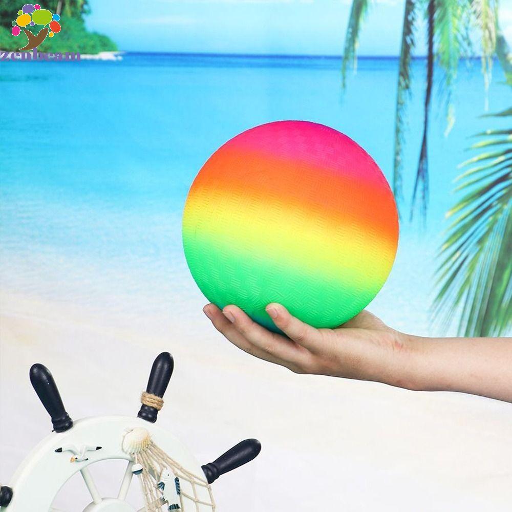 ZENBEAM Beach Rainbow Balls เกมน้ําบอลลูนฟุตบอลพอง Garden Party Supply วอลเลย์บอล Beach Ball เด็ก Ra