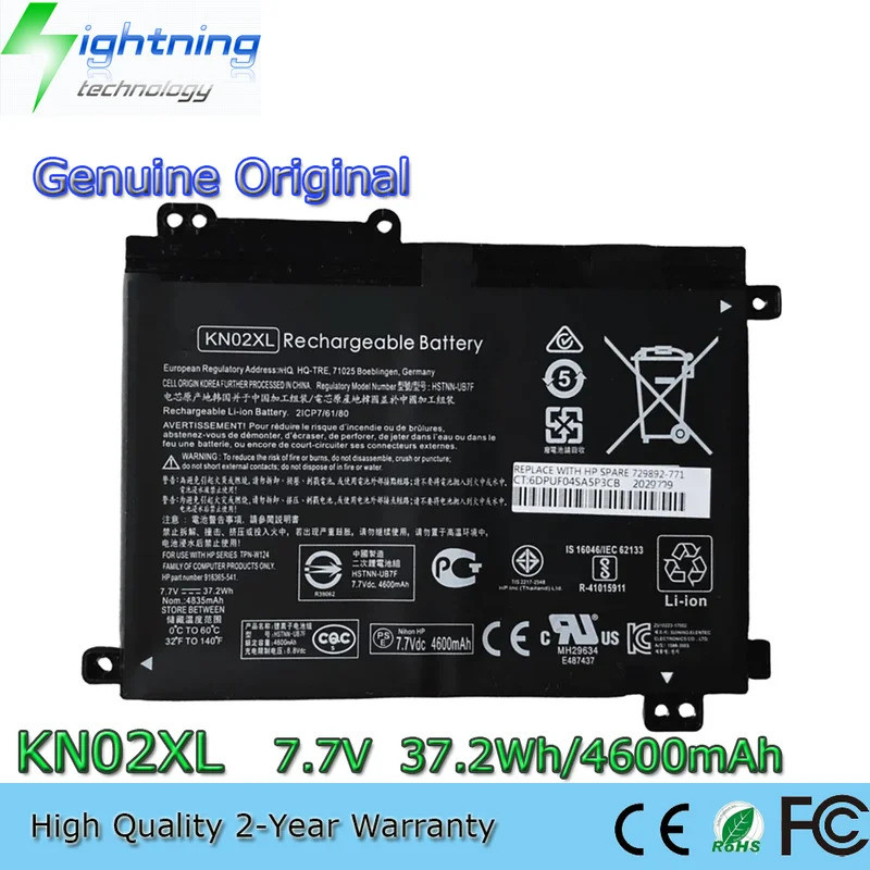 KN02XL 7.7V 37.2Wh แบตเตอรี่สําหรับ HP Pavilion x360 11M 916365-541 916809-855 HSTNN-UB7F
