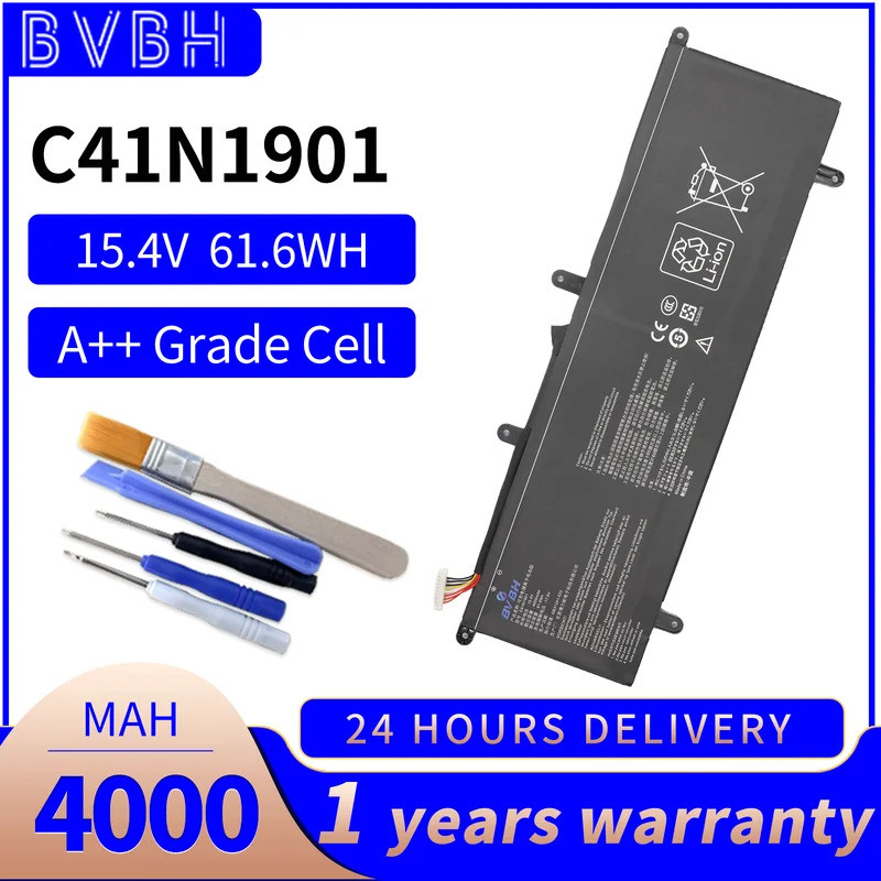 BVBH C41N1901 แบตเตอรี่แล็ปท็อปสําหรับ Asus ZenBook DUO UX481/UX481F/UX481FA/UX4000F/UX481FL/C41N190