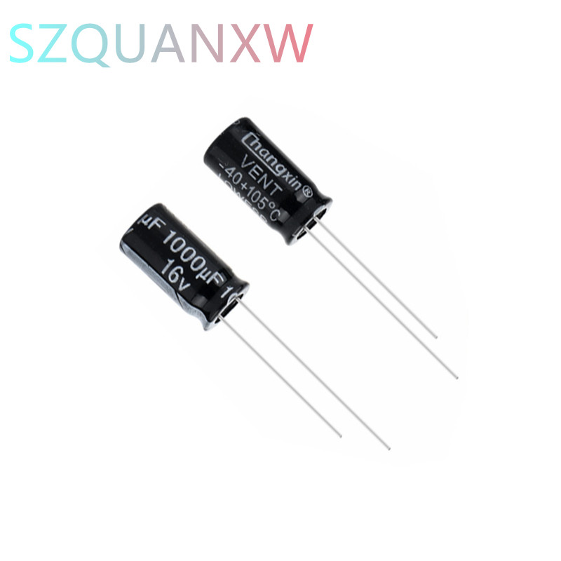 10PCS 1000 uF 16 V 8*16 DIP อลูมิเนียม Electrolytic capacitor 1000uF 16V 1000uF 16 V 1000 uF
