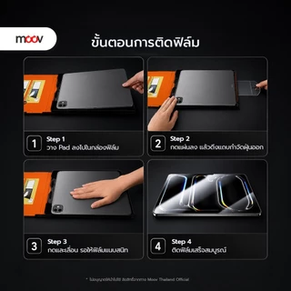 [ส่งไว] Moov FG03 ฟิล์มกระจก สำหรับ iPad Gen11 10 9 8 7 Air8 7 6 5 4 Pro M5 M4 11-13 นิ้ว M3 M2 M1 Mini 6 7 แบบด้าน