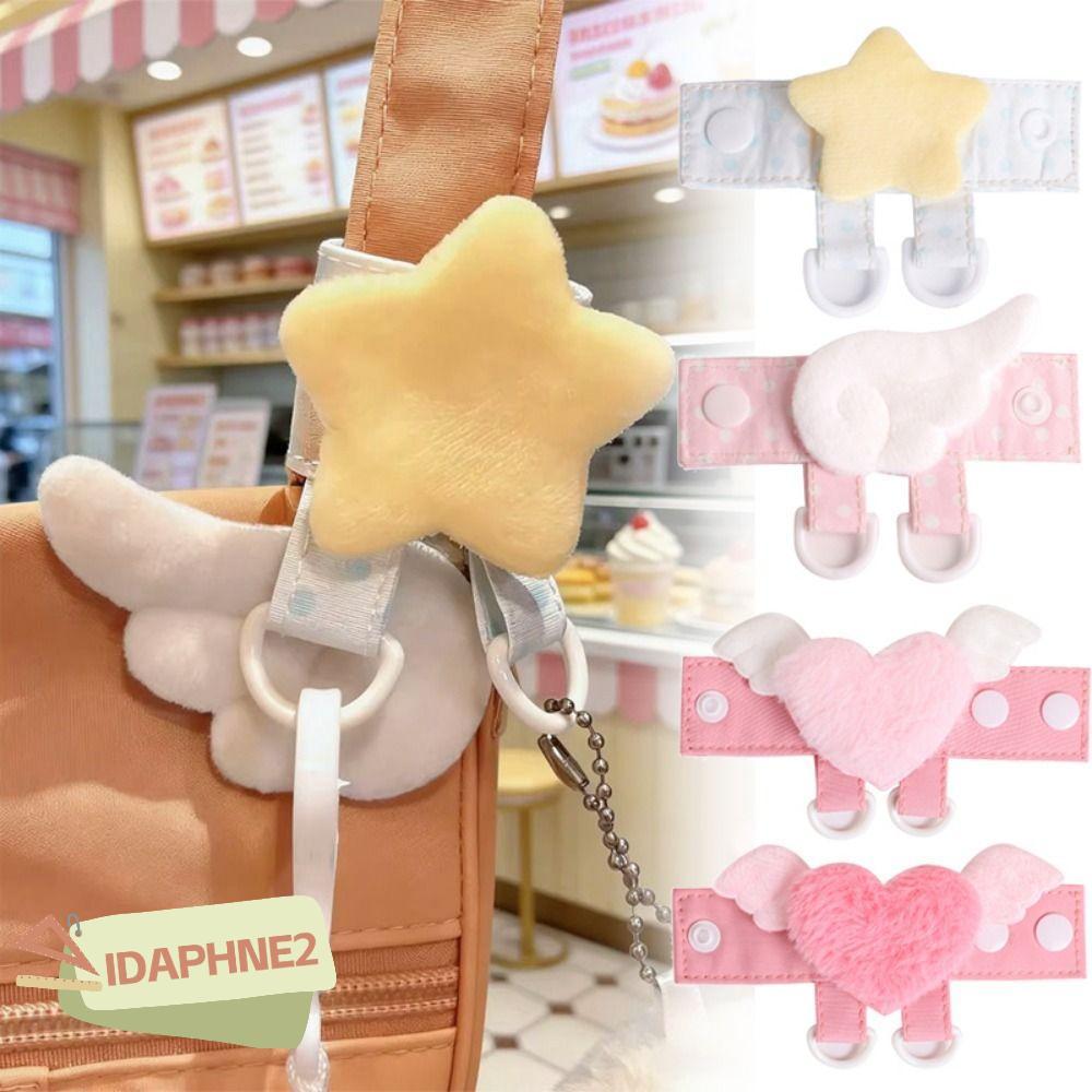 IDAPHNE2 Extension Buckle D-Type อุปกรณ์ตกแต่งตุ๊กตาหัวเข็มขัด สร้อยคอยอดนิยม Star Heart Wing พร้อมพวงกุญแจและเครื่องประดับหลากสี