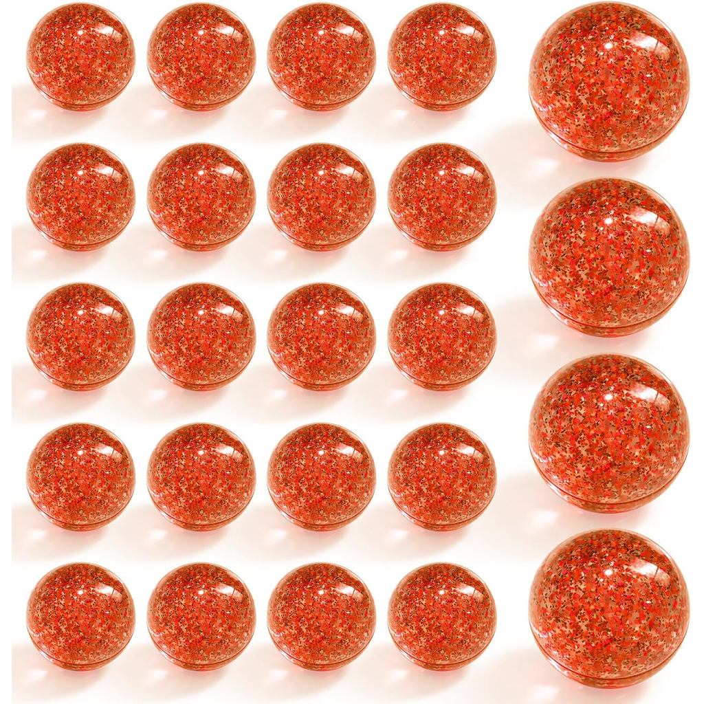 24 ชิ้น Bouncy Balls 32 มม.Glitter ยาง Bouncy จํานวนมากสําหรับงานปาร์ตี้โปรดปราน,รางวัลห้องเรียนและว