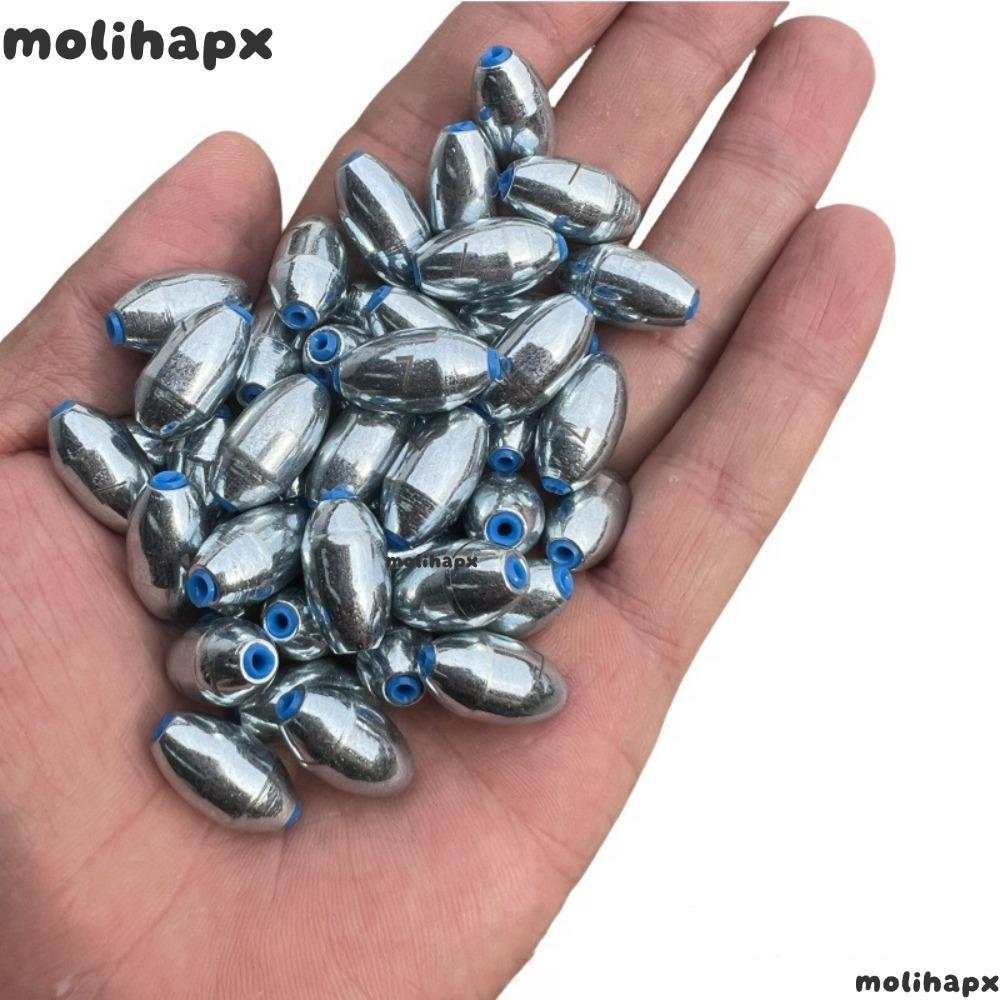 MOLIH 20pcs ตกปลาน้ําหนัก Sinker, ตะกั่ว 3g/4g/5g/6g/7g/8g/9g/10g ตกปลา Sinkers, โลหะผสมคาร์บอนเหล็กวัสดุปลาคาร์พตกปลาน้ําหนักตกปลาตกปลาตกปลาตกปลาปลาคาร์พตกปลา