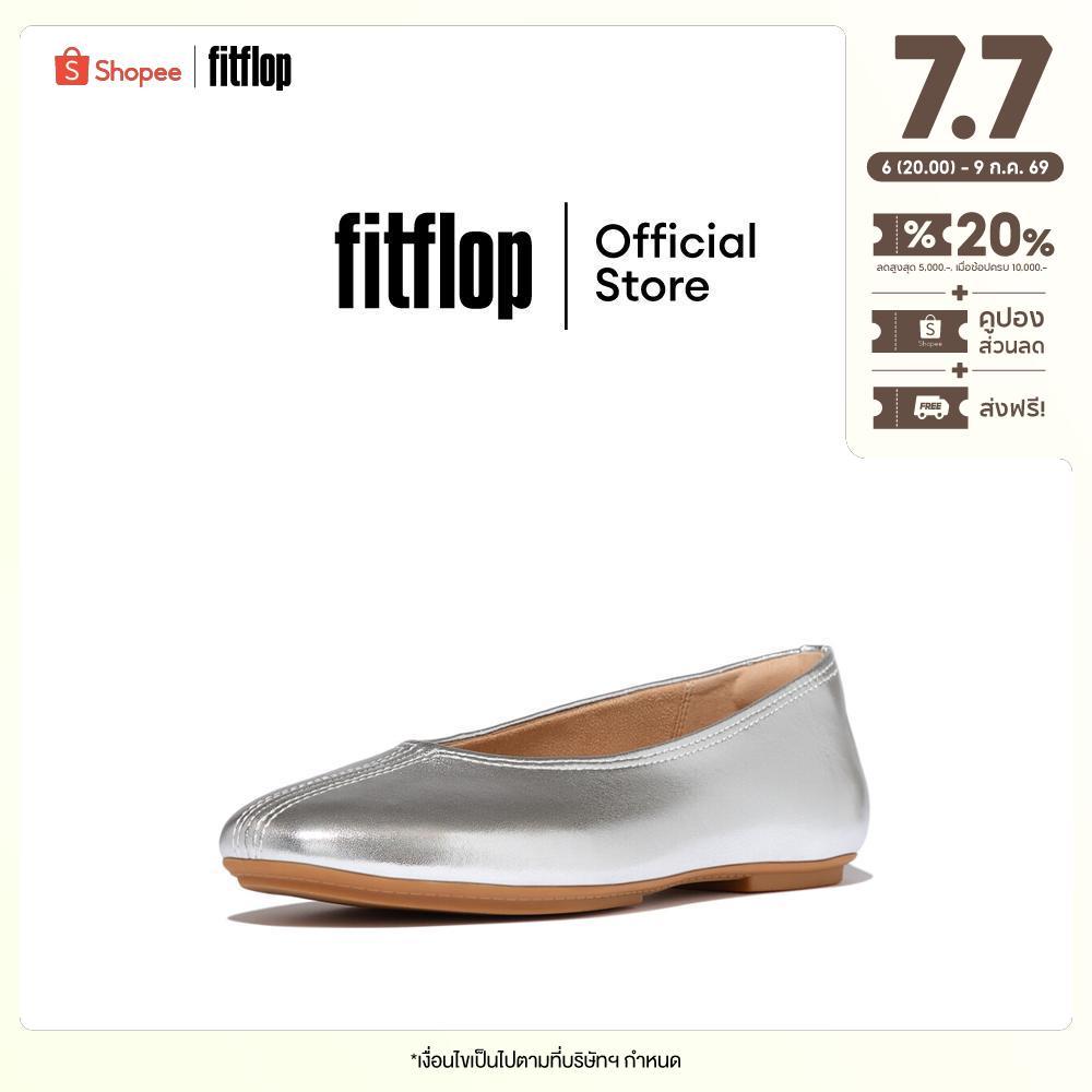 FITFLOP DELICATO HIGH-CUT BALLET FLATS รองเท้าทรงบัลเล่ต์ผู้หญิง รุ่น A0P-011 สี SILVER