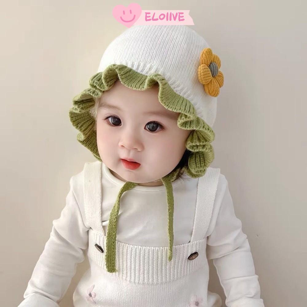 ELO11VE Pullover Cap, Warm Windproof Lace Princess Hat, Coldproof Balaclava 0-3Y