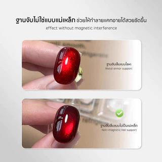 แท่นฝึกทำเล็บ อะคริลิคใส แท่นวางเล็บปลอมแบบไม่มีแม่เหล็ก (10ชิ้น) แท่นยึดเล็บปลอม
