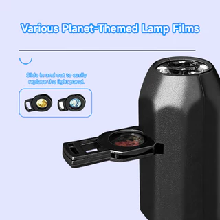 USB หลอดไฟโปรเจ็กเตอร์ โคมไฟกลางคืนสุดโรแมนติกสำหรับห้อง พร้อมโปรเจคเตอร์ฉายภาพดาวเคราะห์บนเพดานสุดเท่ หมุนได้ 360 องศา