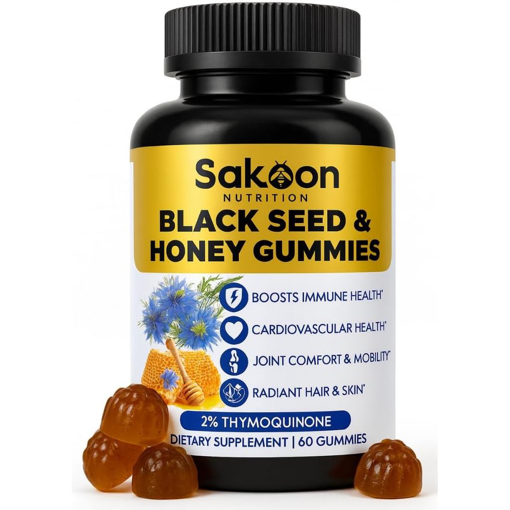 Sakoon Nutrition Black Seed Oil Gummy มีน้ําผึ้ง บรรจุ 2%+Buddhismine -- Nigella Sativa Seed -- Supe