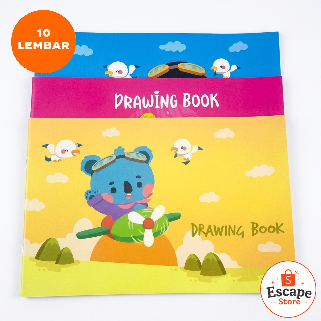 2 ชิ้น SCHOOL DRAWING BOOKS สําหรับเด็กผู้ชายและเด็กผู้หญิงพร้อมการซื้อที่น่ารัก