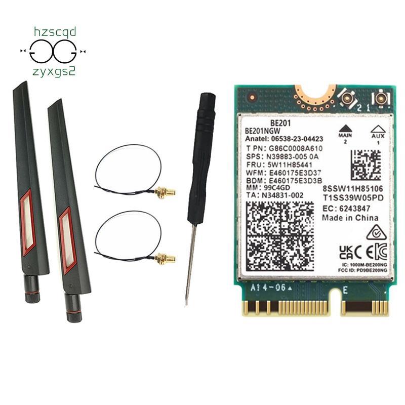 {yueynntht}BE201 WIFI7 การ์ด 8774Mbps Tri-Band BT5.4 WiFI7 การ์ด WIFI ไร้สาย M.2 Cnvio3 AX211 สําหรั