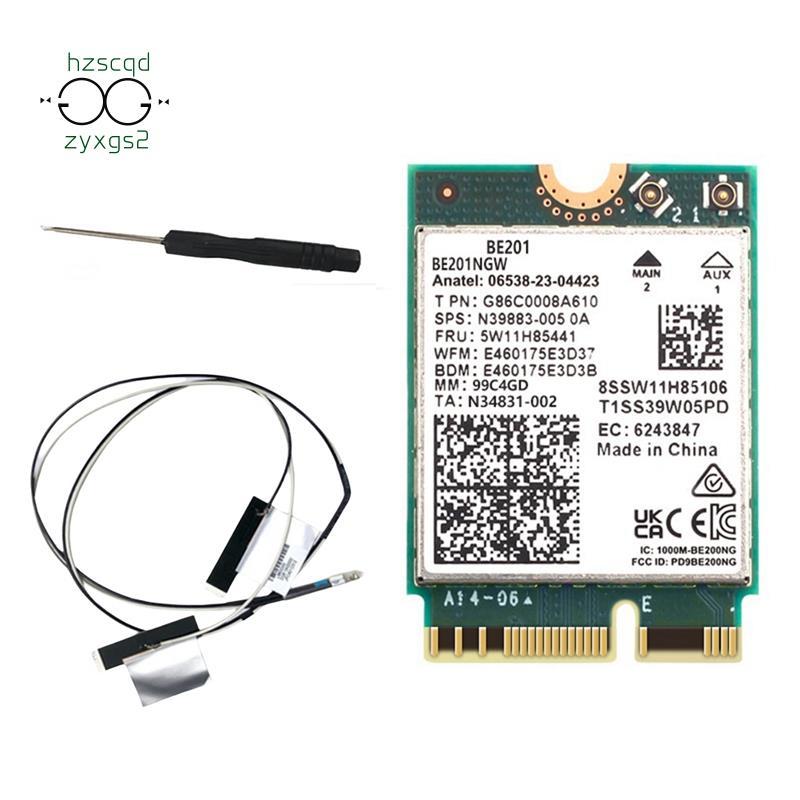 {yueynntht}BE201 WIFI7 การ์ด 8774Mbps Tri-Band BT5.4 WiFI 7 โมดูลการ์ด WIFI ไร้สาย M.2 Cnvio3 สําหรั