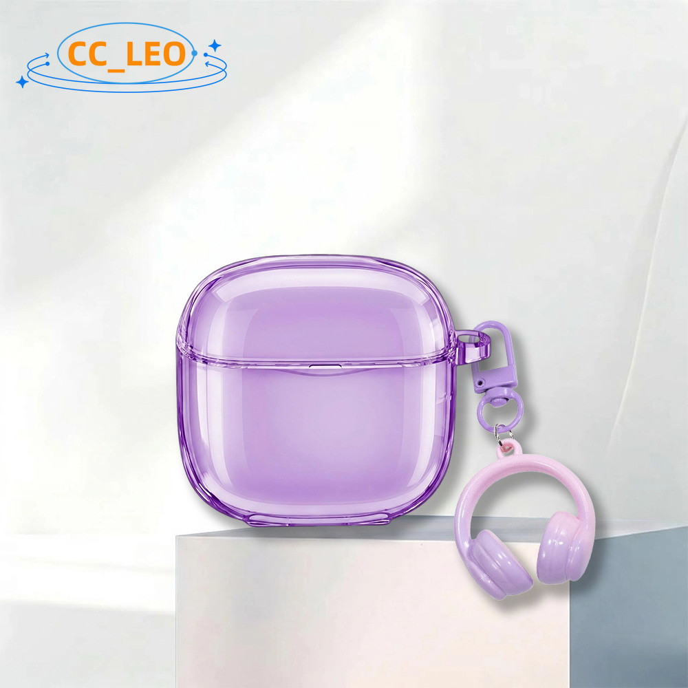 for OPPO Enco Buds3 Case Colorful Clear Soft Case Cute Keychain Pendant Suitable for OPPO Enco Buds3