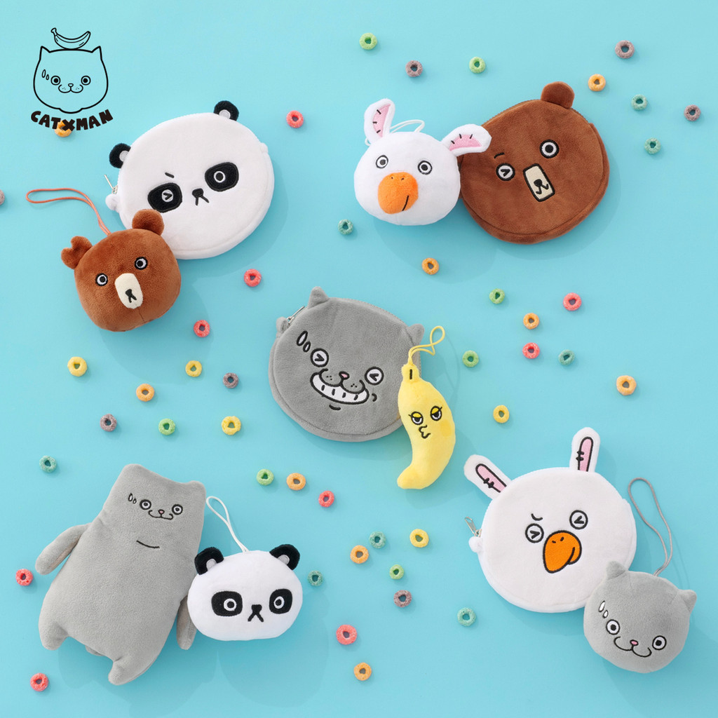 CATXMAN CATXMAN "CATXMAN" COINS BAG ตุ๊กตาตุ๊กตา Mini Messenger BAG กระเป๋าใส่เหรียญ