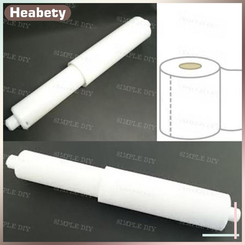 [ Heabety] ที่วางม้วนห้องน้ําทดแทนพลาสติกสีขาวแกนลูกกลิ้งสปริง [COD]