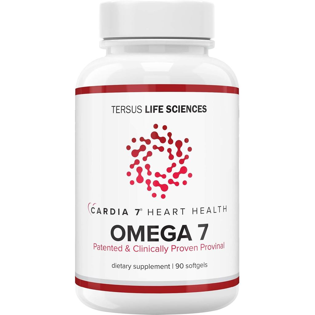CARDIA7 Heart Health Omega 7 - 奇有专利โปรวินาล化Omega 71391酸 - 无鱼味神器 - 90卡软胶