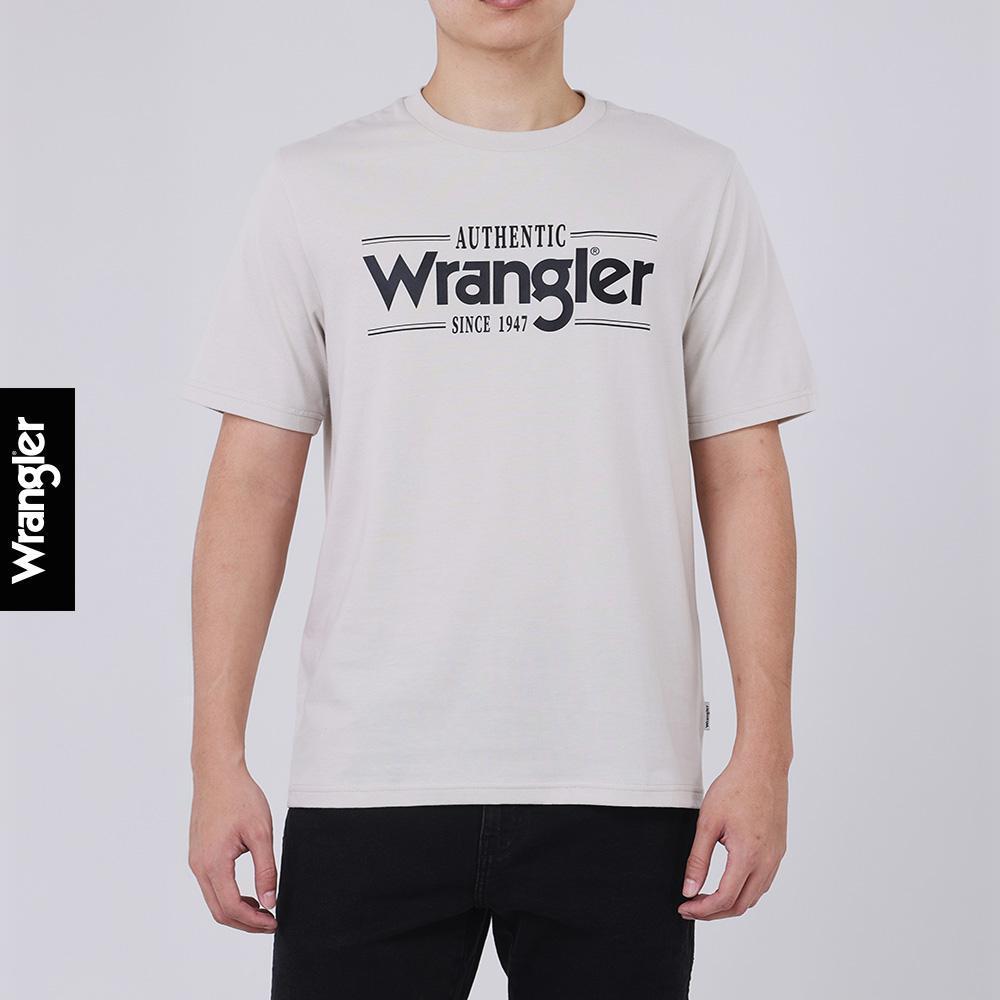 WRANGLER เสื้อยืดแขนสั้นผู้ชาย รุ่น WR S626MTSSF54 สีเบจ