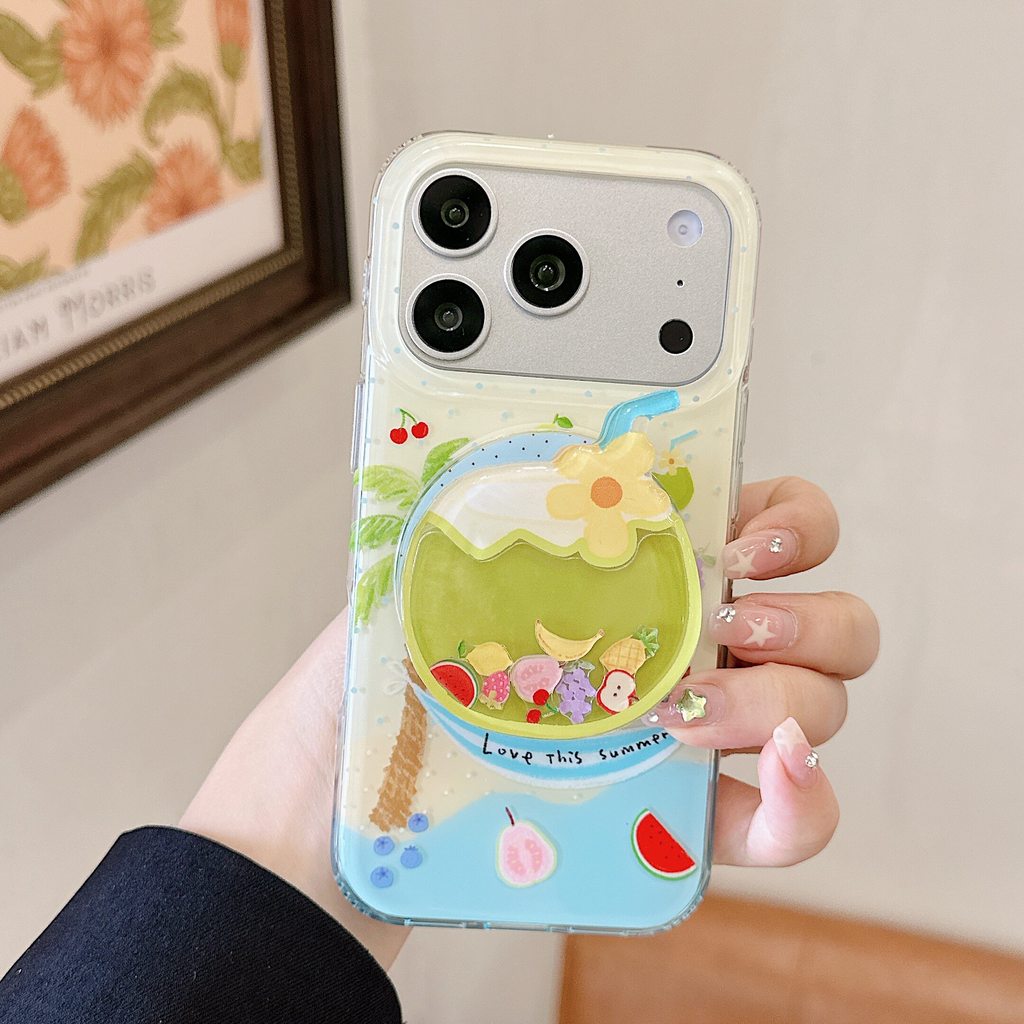 ฤดูร้อนมะพร้าวแม่เหล็กยึดกรณีSamsung S22 S23 S24 S25 S26 รูปที่ 6