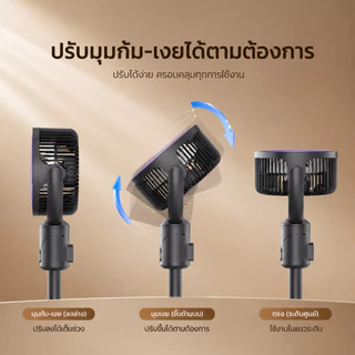 พัดลมตั้งพื้นอัพเกรดใหม่เอี่ยม มีรีโมท เงียบ พัดลมหมุนเวียนอากาศ ปรับความสูงได้ 3 ระดับ ปรับได้5ระดับ พัดลมไฟฟ้า C0173