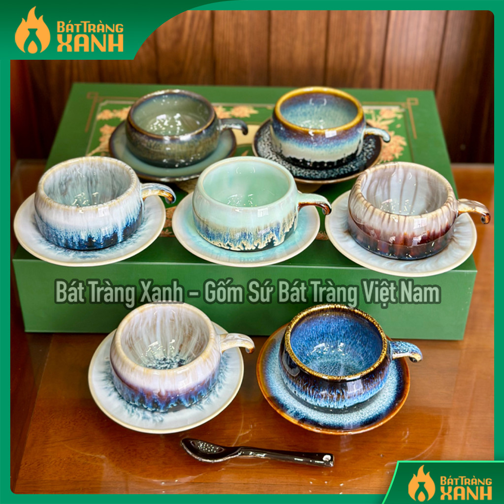 Odd Filter/Coffee Saucer Fire Glazed Bat Trang Ceramics 150ml Handmade - กรองกาแฟแบบกรอง - ค้างคาวตร