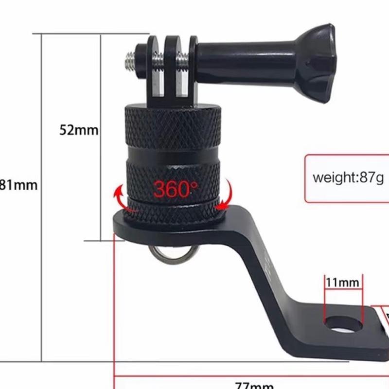 ￼อลูมิเนียมรถจักรยานยนต์กระจกมองหลัง Mount Bracket ผู้ถือคงที่ Stent สําหรับ Gopro Hero9 8 7 6 5 Xia