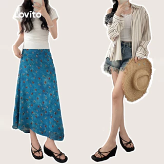 Lovito วันหยุด รองเท sandal แบบ Classic และรองเท้าแตะเรียบง่ายสำหรับผู้หญิง LFA91159