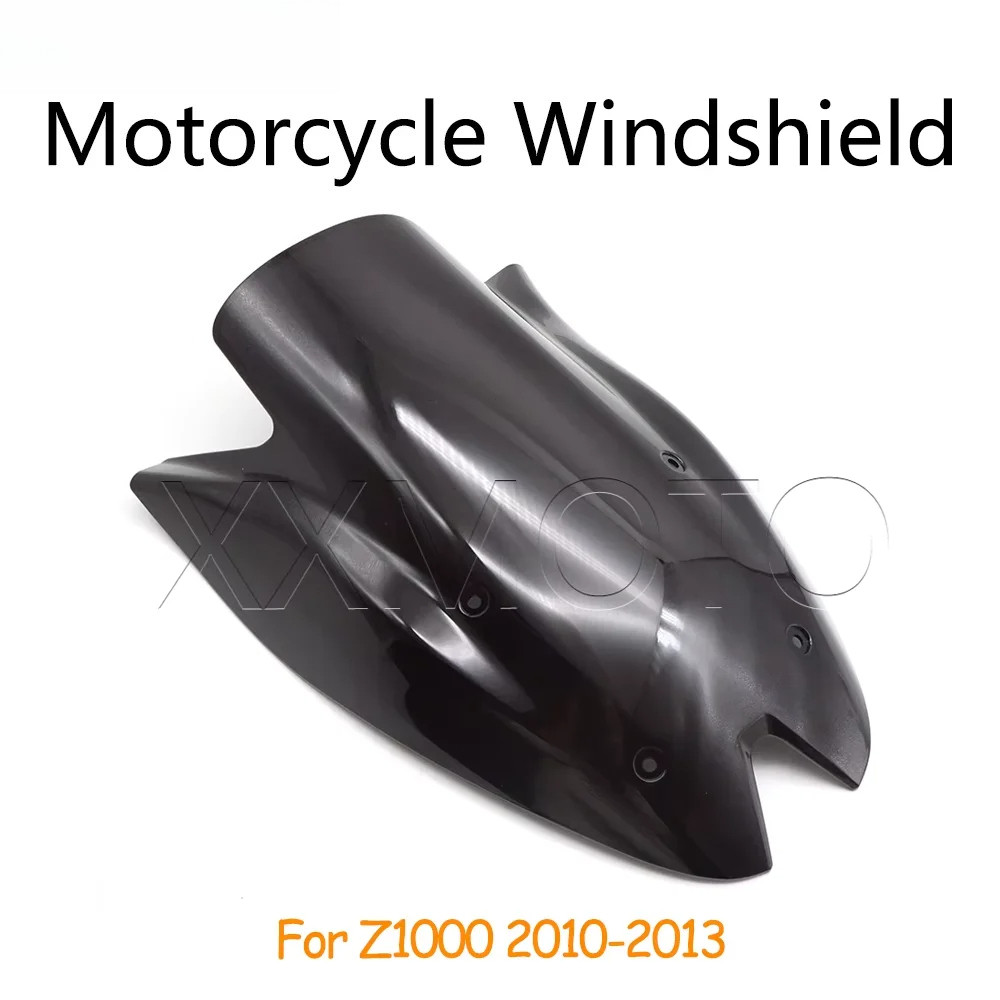 สําหรับ Kawasaki Z1000 2010 2011 2012 2013 รถจักรยานยนต์ด้านหน้ากระจกกระจก Deflector Windproof Prote