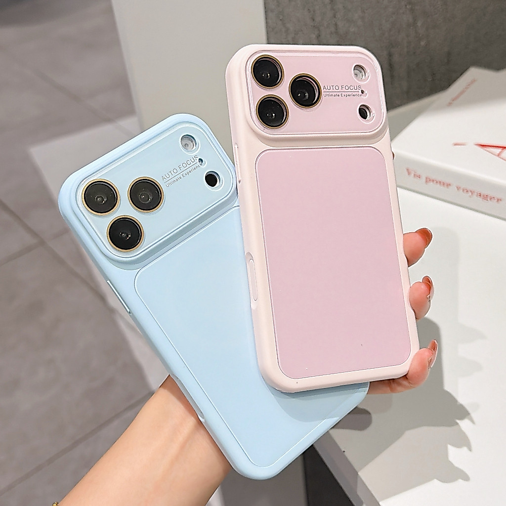 เคสซิลิโคนเหลว Aesthetic Slim สําหรับ iPhone 17 Pro Max 16 15 | ฝาครอบป้องกันป้องกันลายนิ้วมือ - สีมาการองที่เป็นของแข็งทั้งหมด
