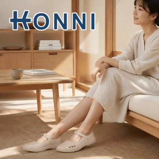KONNI รองเท้าแมรี่เจน ฟีลบัลเล่ต์บัลใจ ใส่สบายานิ่ม EVA รองเท้าใส่ในบ้าน รองเท้าแตะหัวโตผู้หญิง