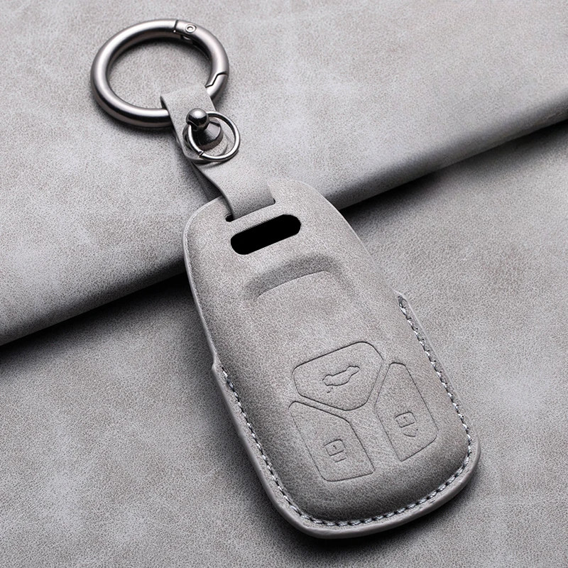 หนังรถสมาร์ท Key Case Full Cover Protector สําหรับ Audi A1 A3 A4 A5 A6 A7 A8 B9 8V 8W 8S Q3 Q5 Q7 S8