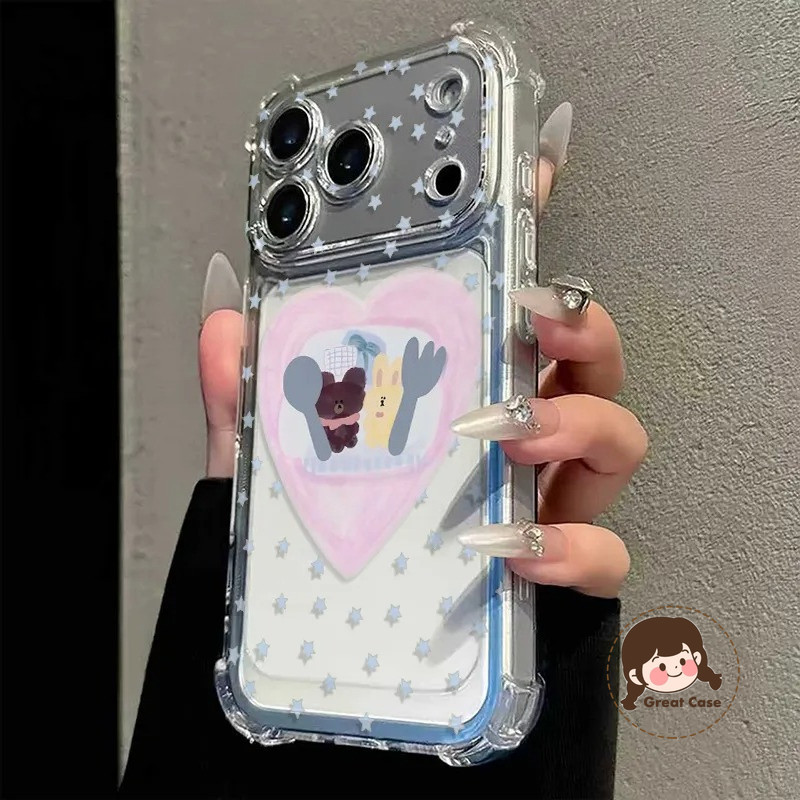กระต่ายน่ารักหมีใสสี่มุมเคสโทรศัพท์สําหรับHuawei Pสมาร์ทS Z Pro Plus Y9A Y9S Y9 Y8S Y8P Y7 Y6 Pro Y5