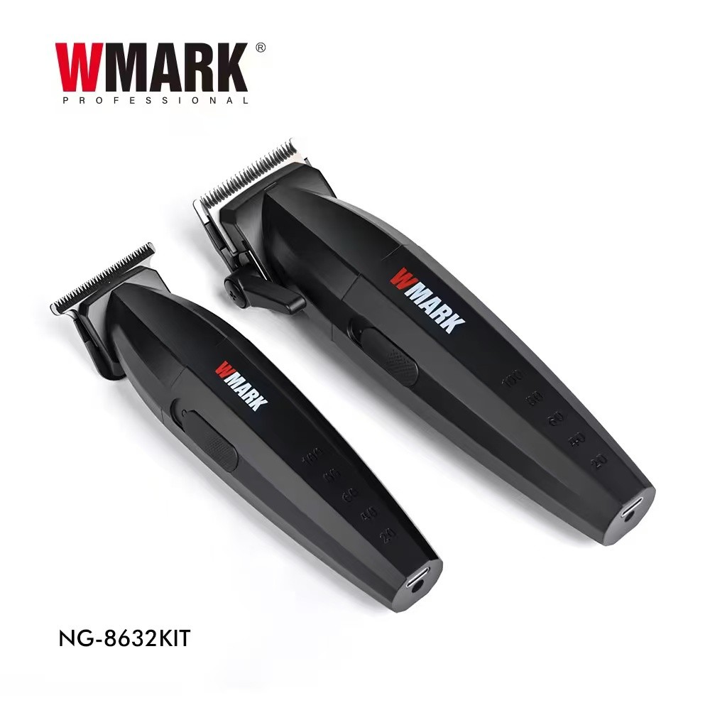 WMARK Professional 2-in-1 ชุดเครื่องมือตัดผมและความงาม - ปัตตาเลี่ยนไฟฟ้าพร้อมการชาร์จ USB - เครื่อง