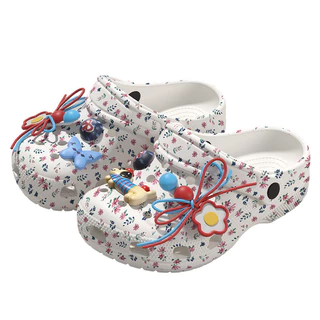 AYUER SIZE 22-40 รองเท้าแตะกลางแจ้ง DIY พิมพ์สีสันสดใส