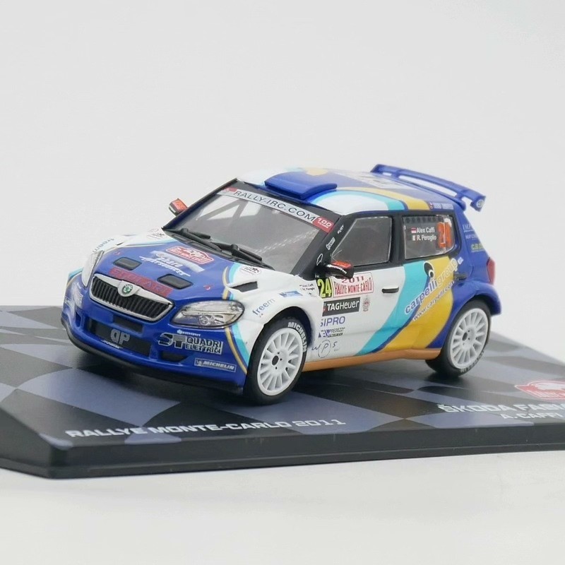 Ixo Skoda Skoda Fabia Fabia/Jingrui S2000 WRC 2011 #241/43 Color As Picture Base+กล่องแสดงผล