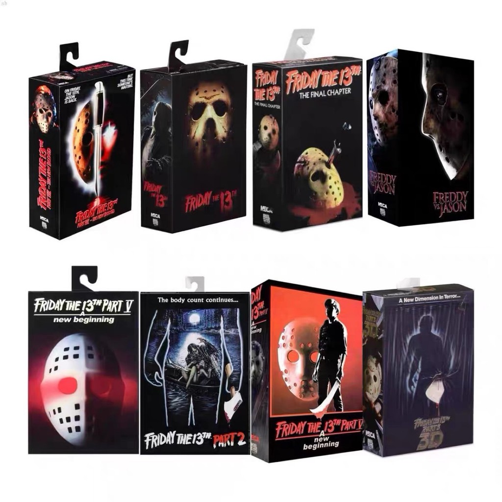 NECA Halloween Black Friday Freddy Jason Texas Leather Face Joint Hands-on Model