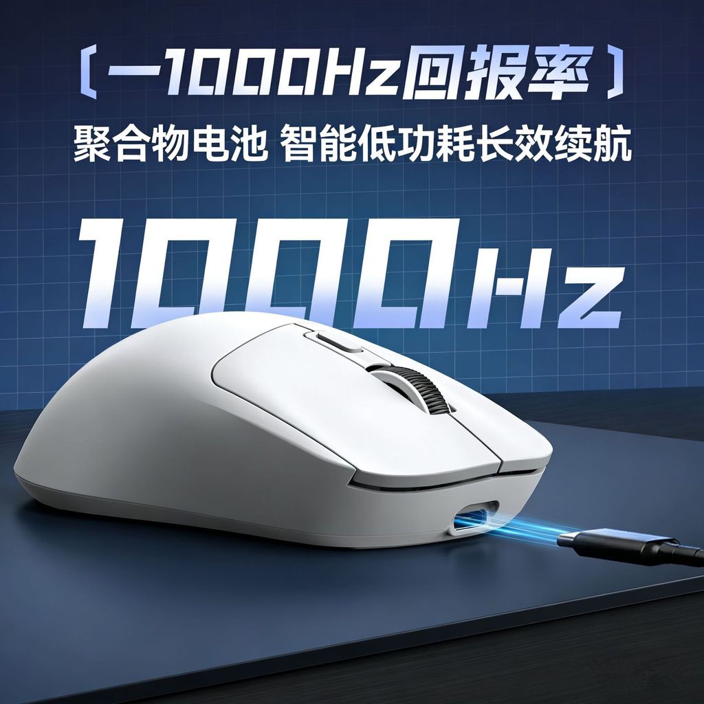 T-WOLF Thunder WOLF X4 เมาส์สําหรับเล่นเกมสามโหมดบลูทูธไร้สายชาร์จการแข่งขัน 1000 อัตราการรายงานเมาส