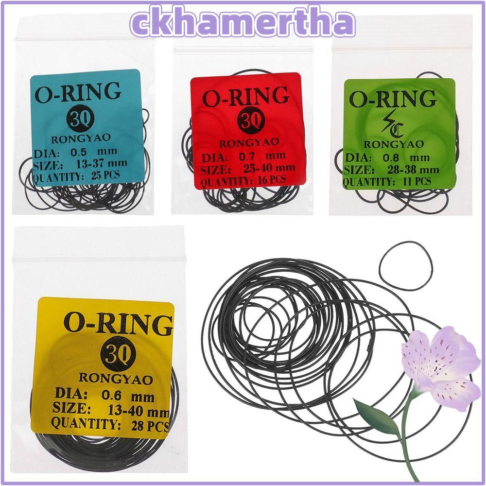 CKHAMPH 1 แพ็คยาง O-Ring, เครื่องมือซ่อมกันน้ําปะเก็นนาฬิกา, ยาง 0.5/0.6/0.7/0.8 มม. O-Ring ปะเก็นสํ