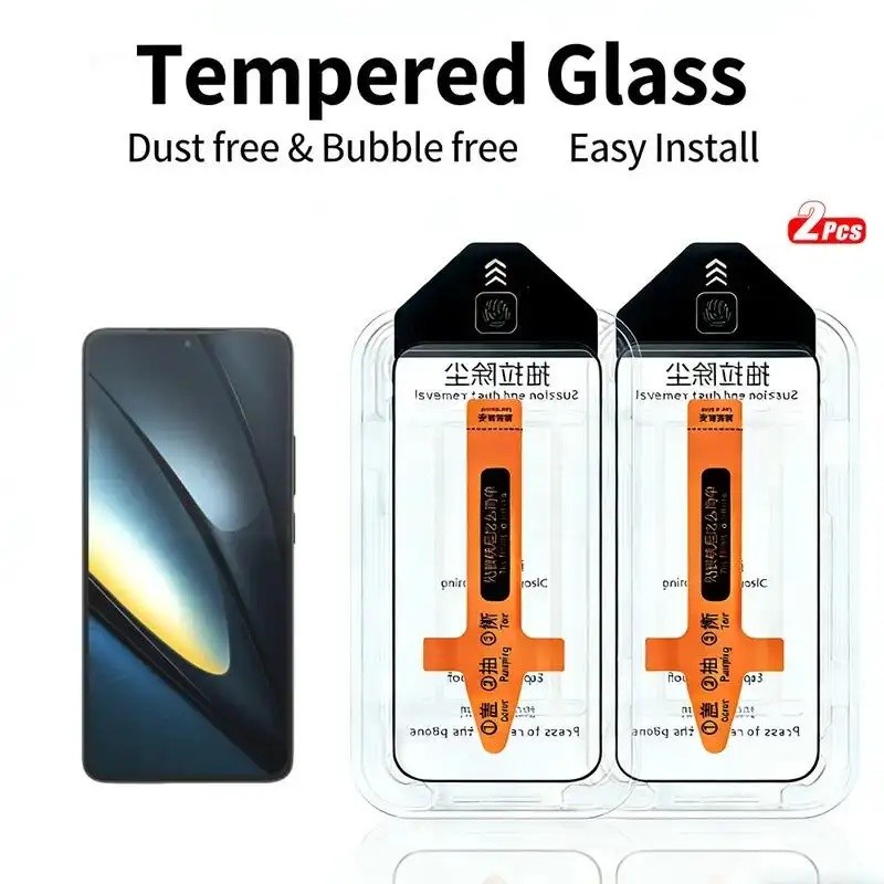 เหมาะสําหรับฟิล์มกระจกนิรภัย Xiaomi Poco F5/F6 Pro/F3/F4 GT/F2 Pro/F4 GT/F3 GT รวม 2 ชิ้น เพียงกดติด
