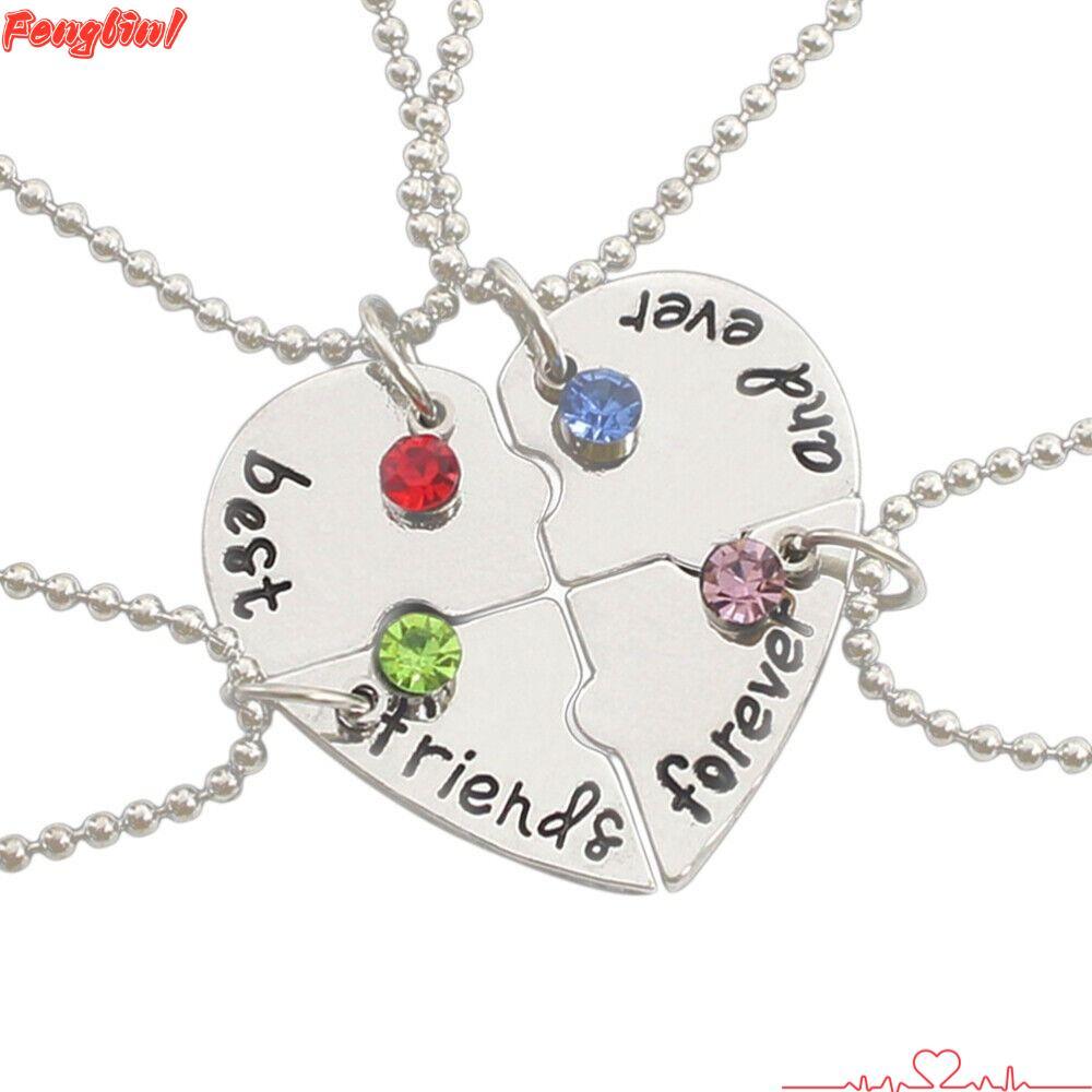 FENGLIN1FR 4 Bff Creative Love Necklace สร้อยคอของขวัญที่ดี