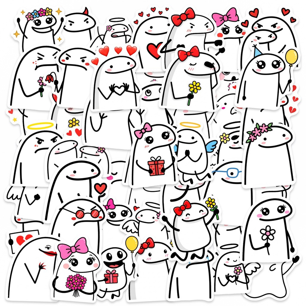 50 ชิ้นการ์ตูน Flork สติกเกอร์ Flork Meme ไวนิลกันน้ําสําหรับแล็ปท็อปเคสโทรศัพท์โน้ตบุ๊คขวดน้ํา DIY สติกเกอร์